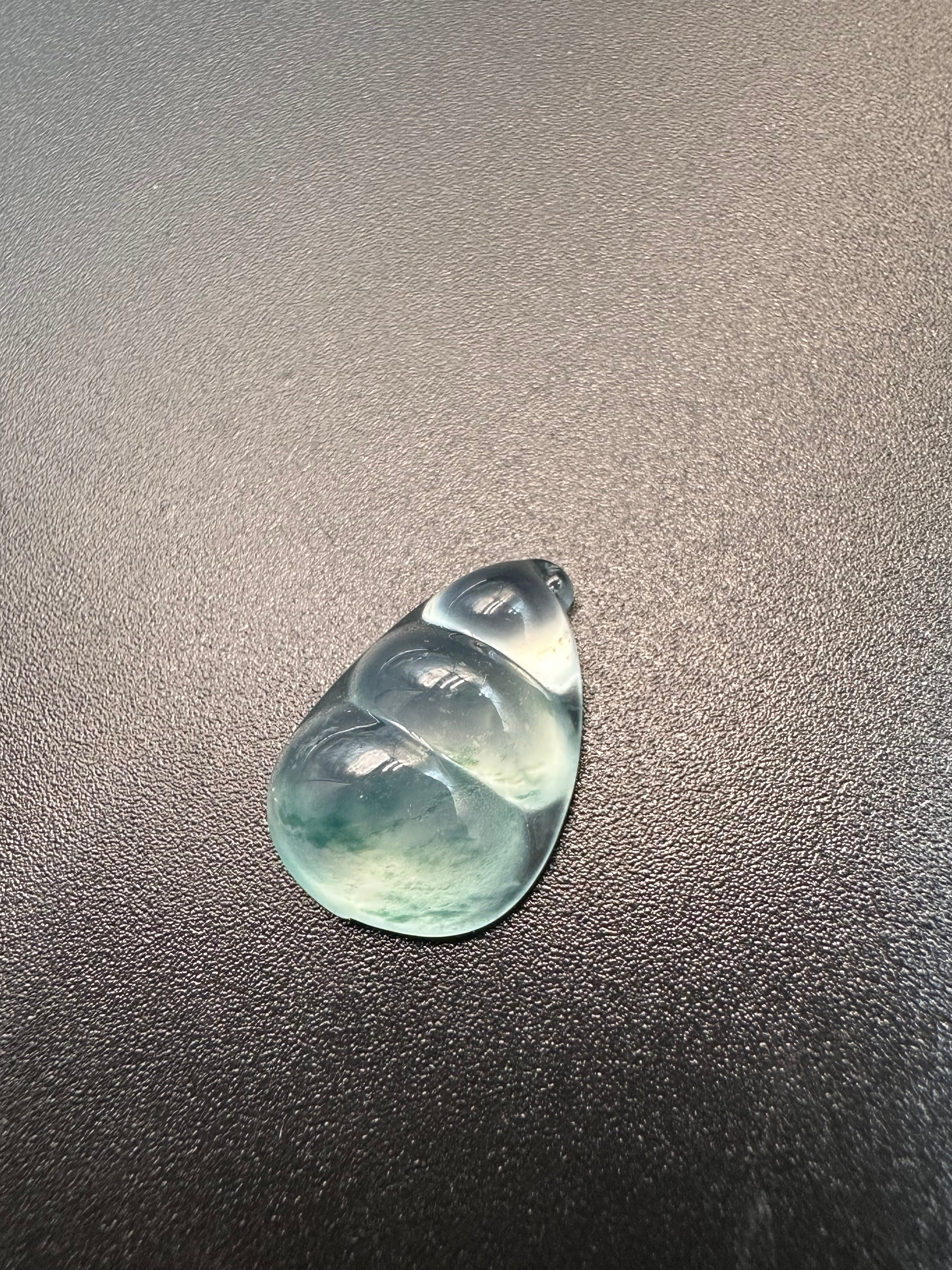 緬甸翡翠福豆吊墜