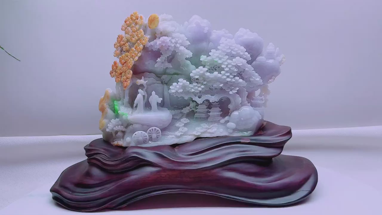 翡翠山水擺件