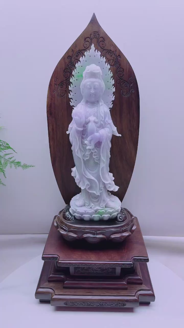 翡翠觀音擺件