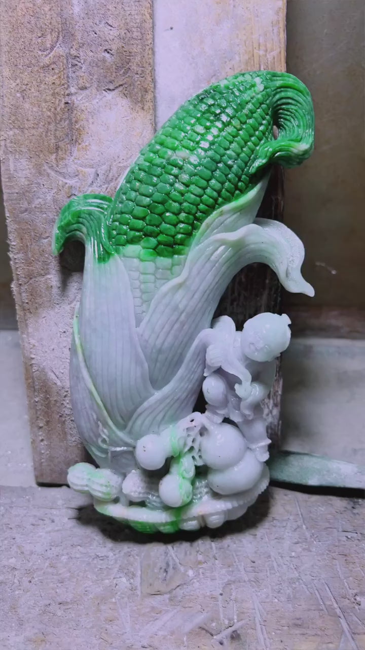 翡翠金玉滿堂擺件