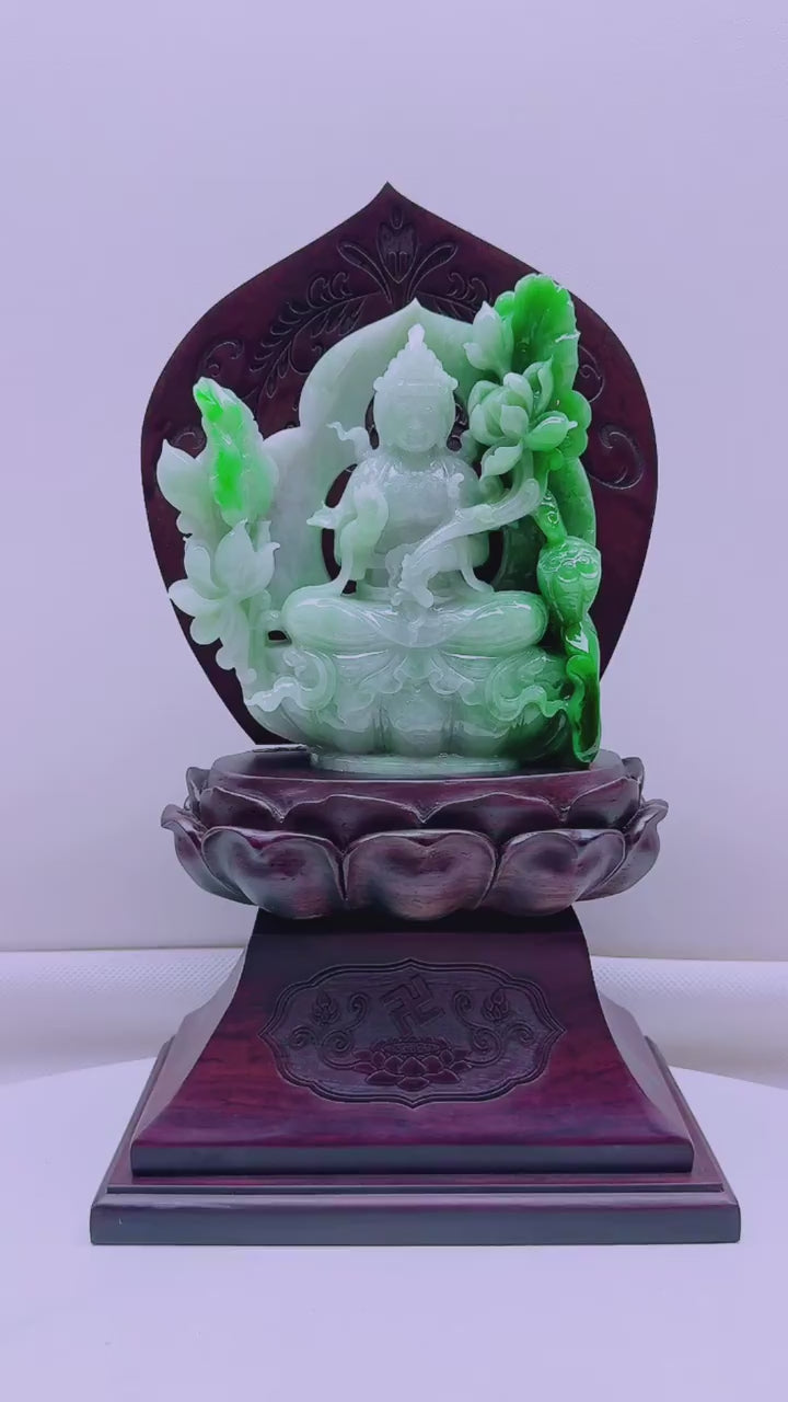 翡翠觀音擺件