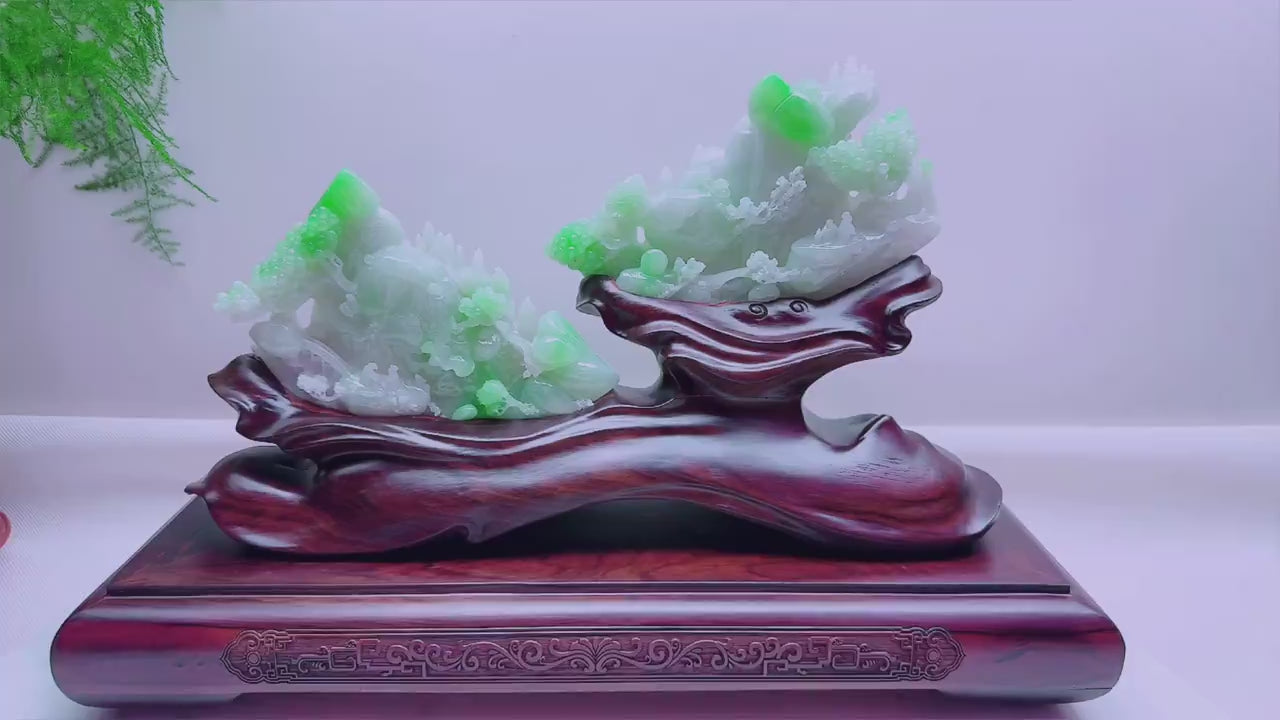 翡翠山水擺件