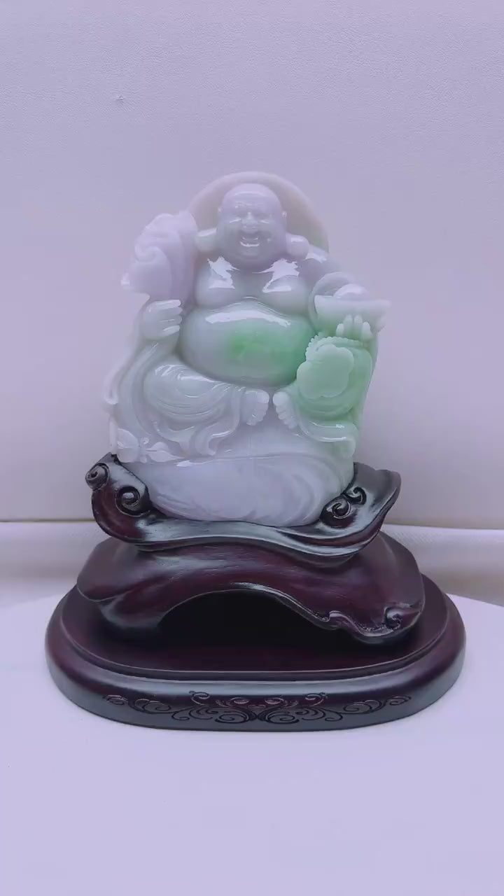 翡翠弥勒擺件