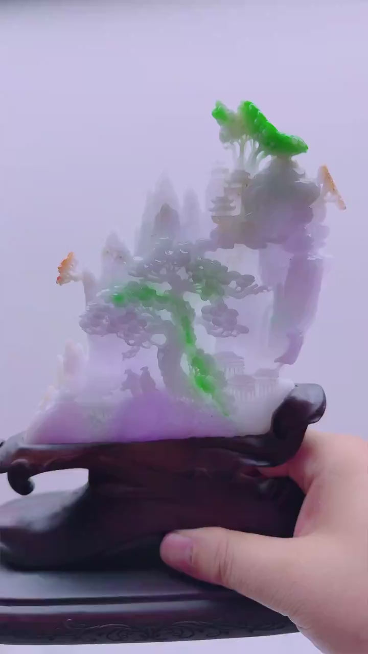 翡翠山水擺件