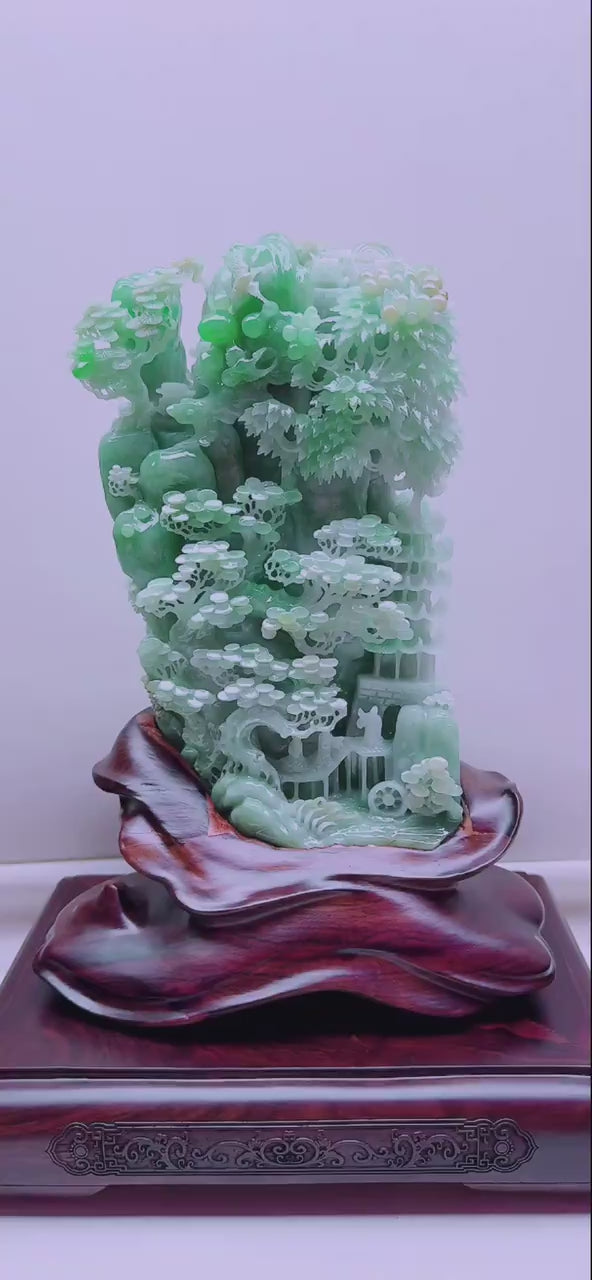 翡翠山水擺件