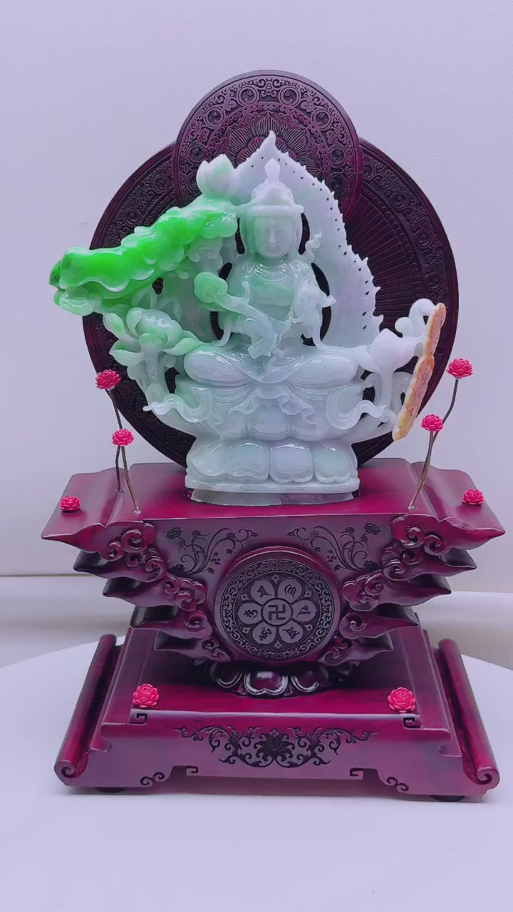 翡翠觀音擺件