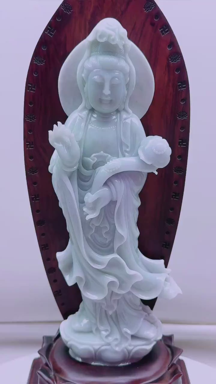 翡翠觀音擺件