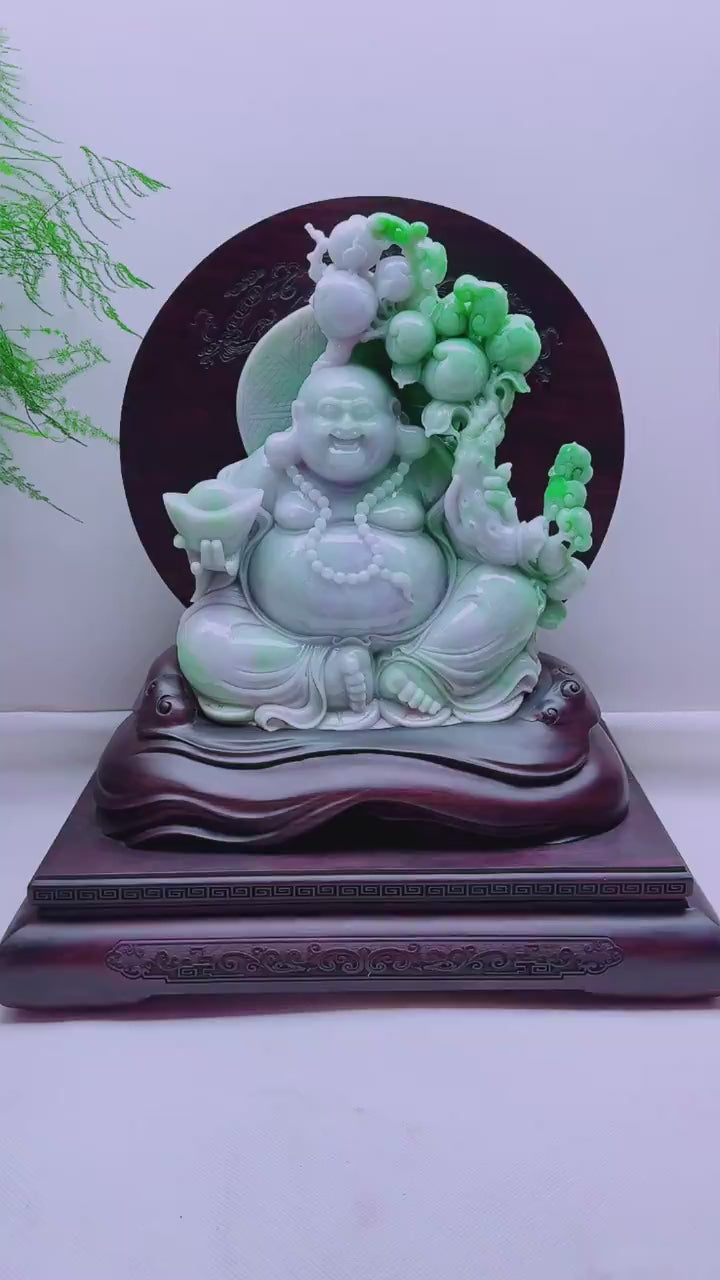 翡翠彌勒擺件