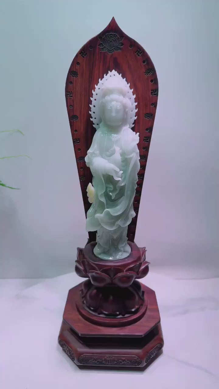 翡翠觀音擺件