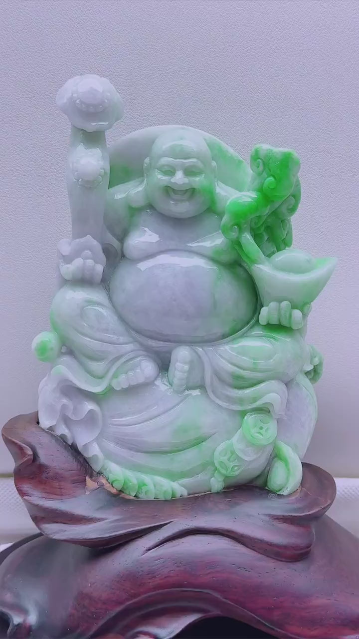 翡翠弥勒擺件