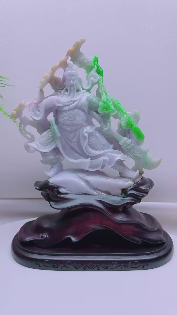 翡翠 关公擺件