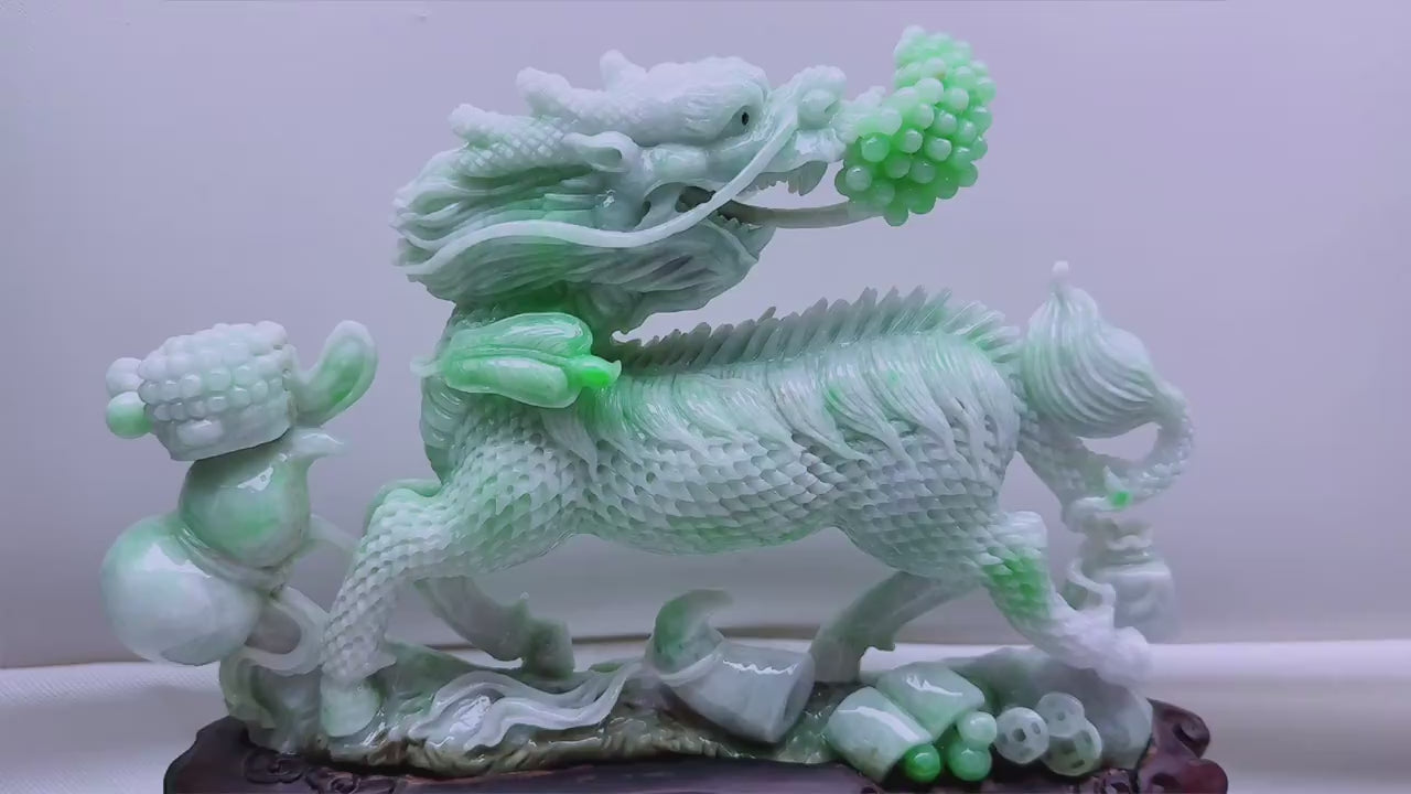 翡翠麒麟擺件