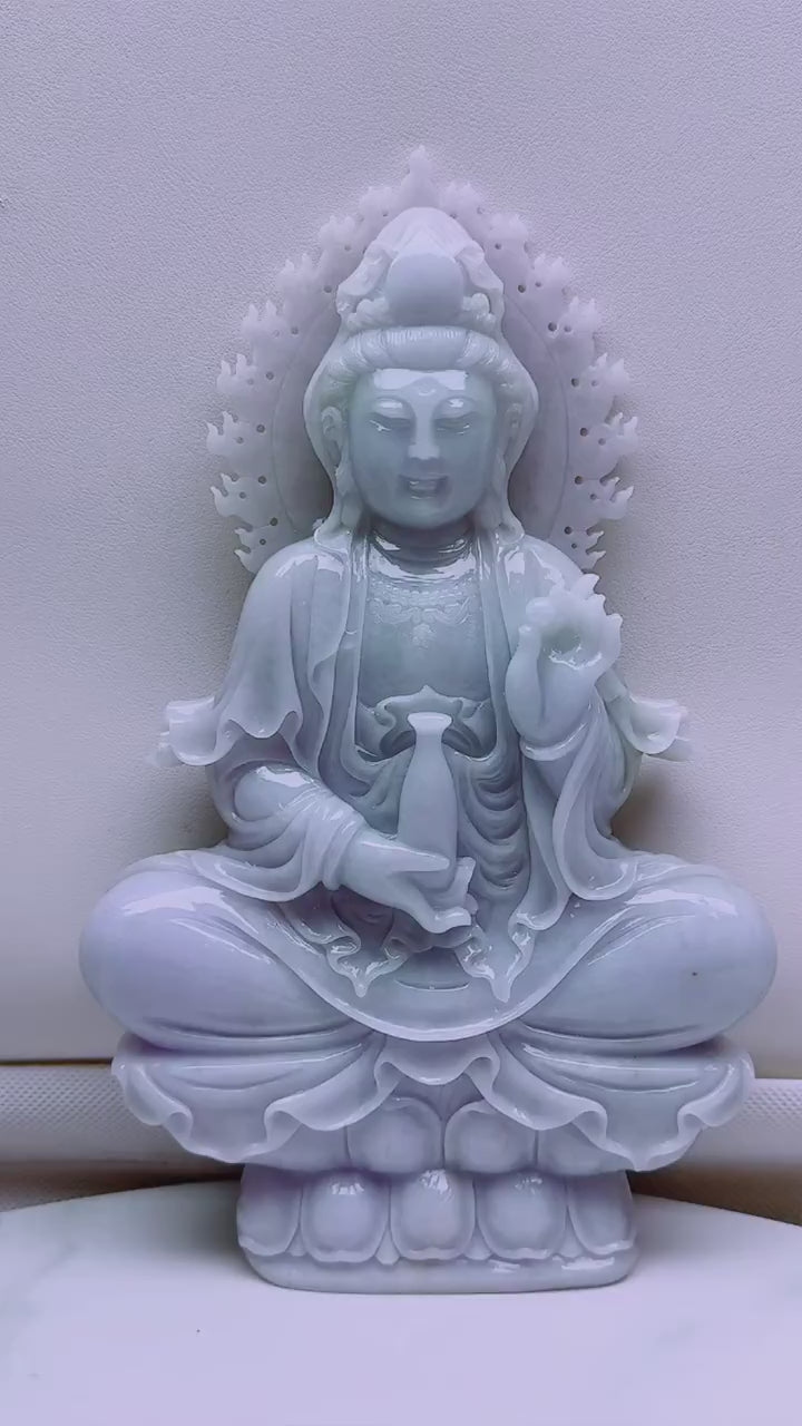 翡翠觀音擺件