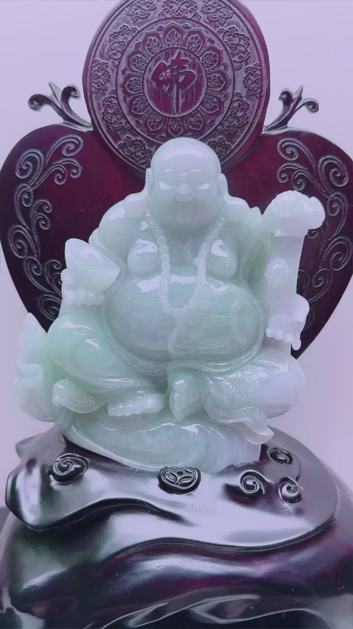 翡翠彌勒擺件