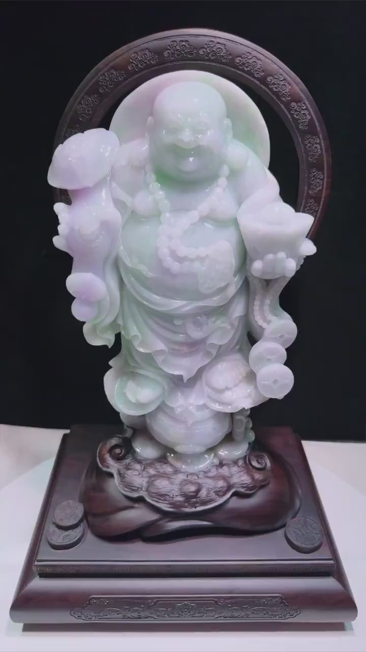 翡翠 弥勒擺件