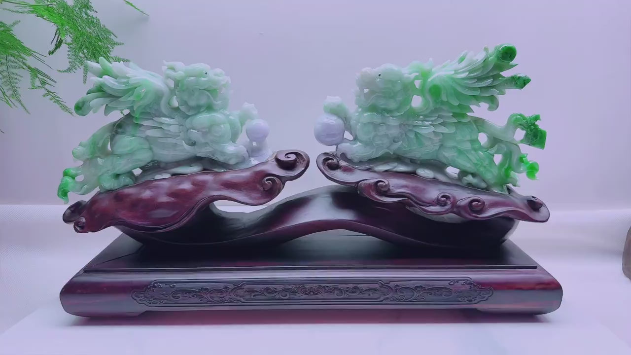翡翠飛天貔貅擺件