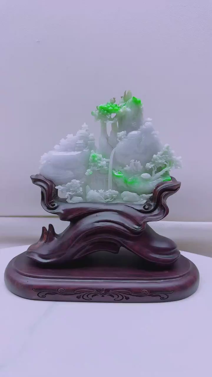 翡翠山水擺件