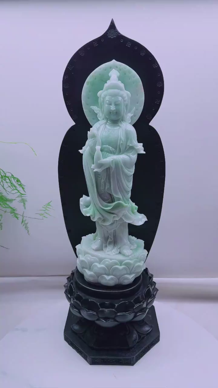 翡翠觀音擺件