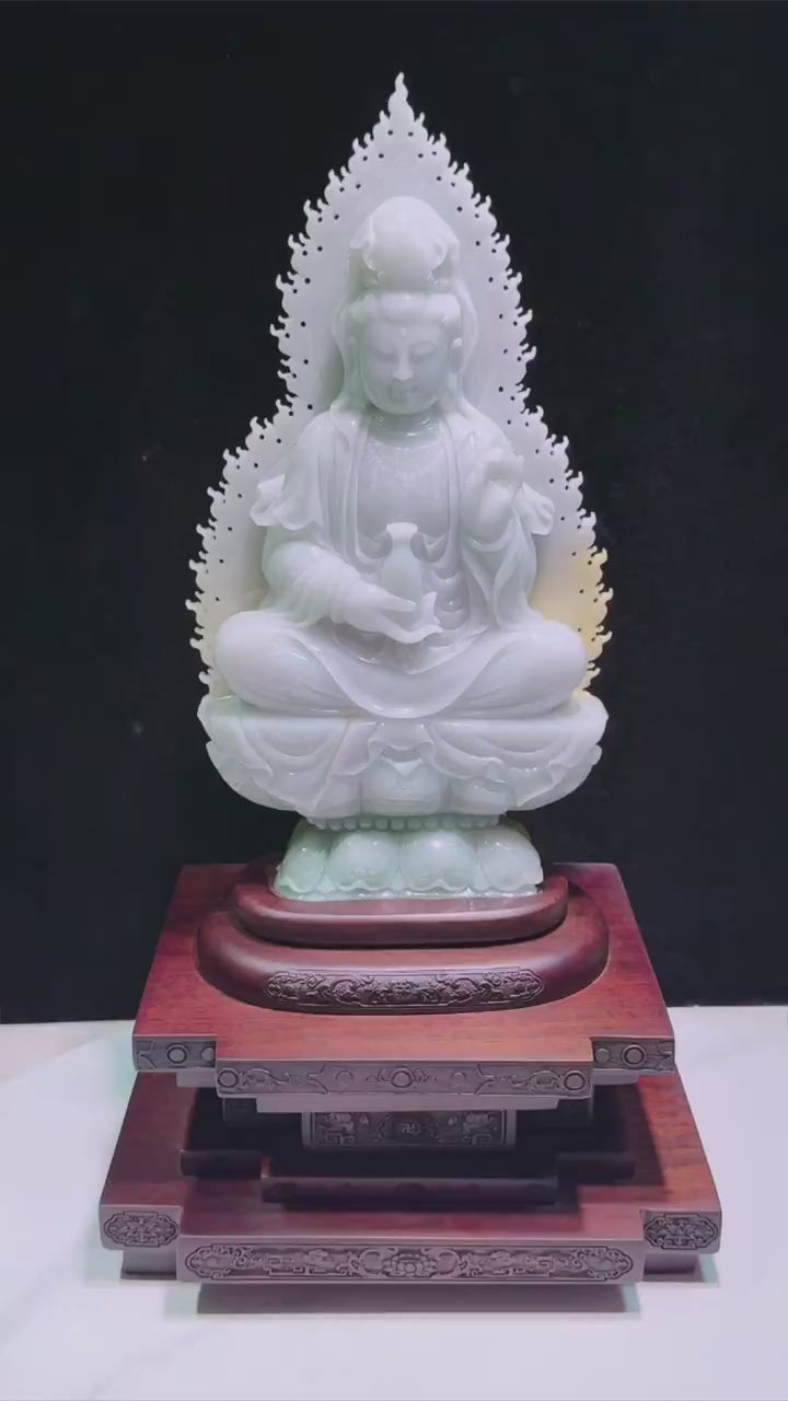 翡翠观音擺件