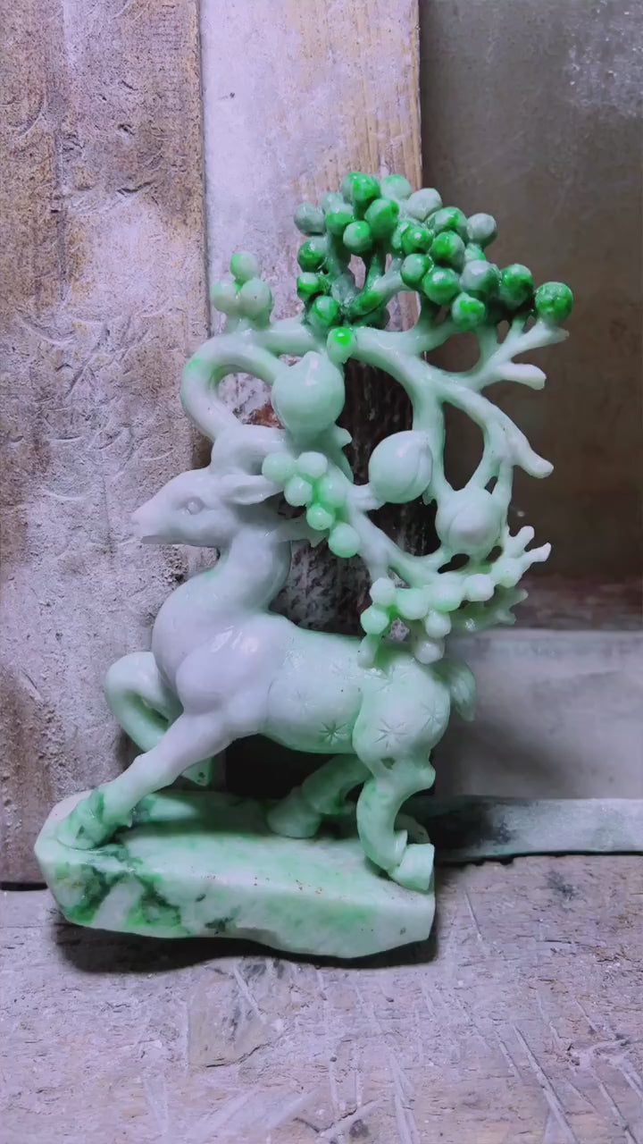 翡翠一路生花擺件