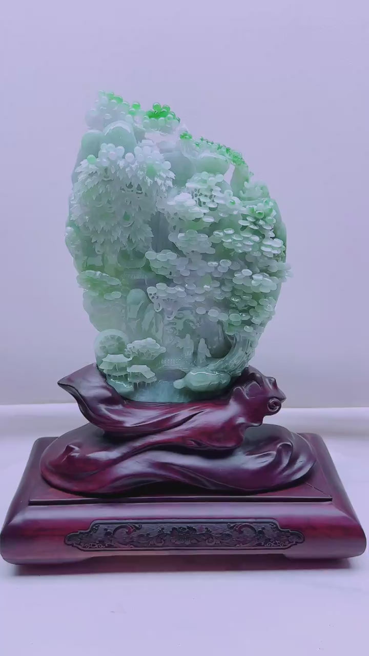 翡翠山水擺件