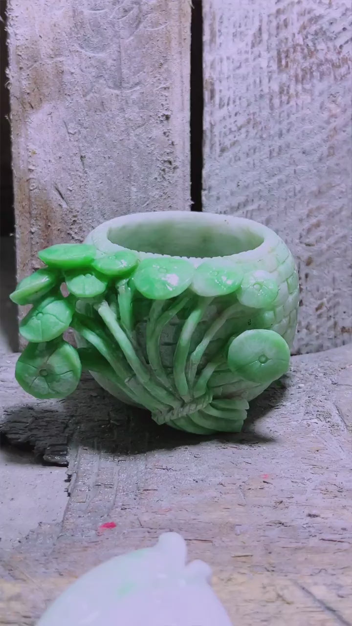 翡翠聚寶盆擺件