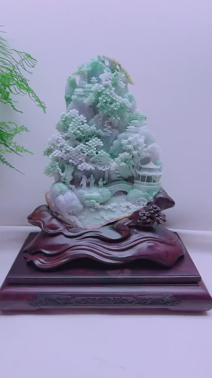 翡翠山水擺件