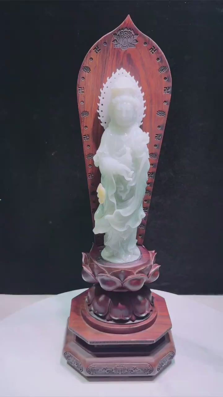 翡翠观音擺件