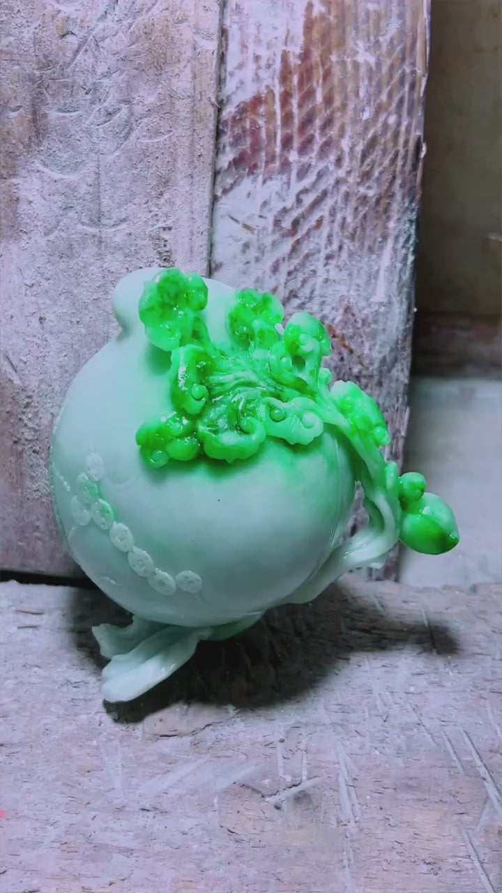 翡翠仙桃擺件